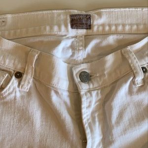 Citizens of Humanity white low rise straight jeans